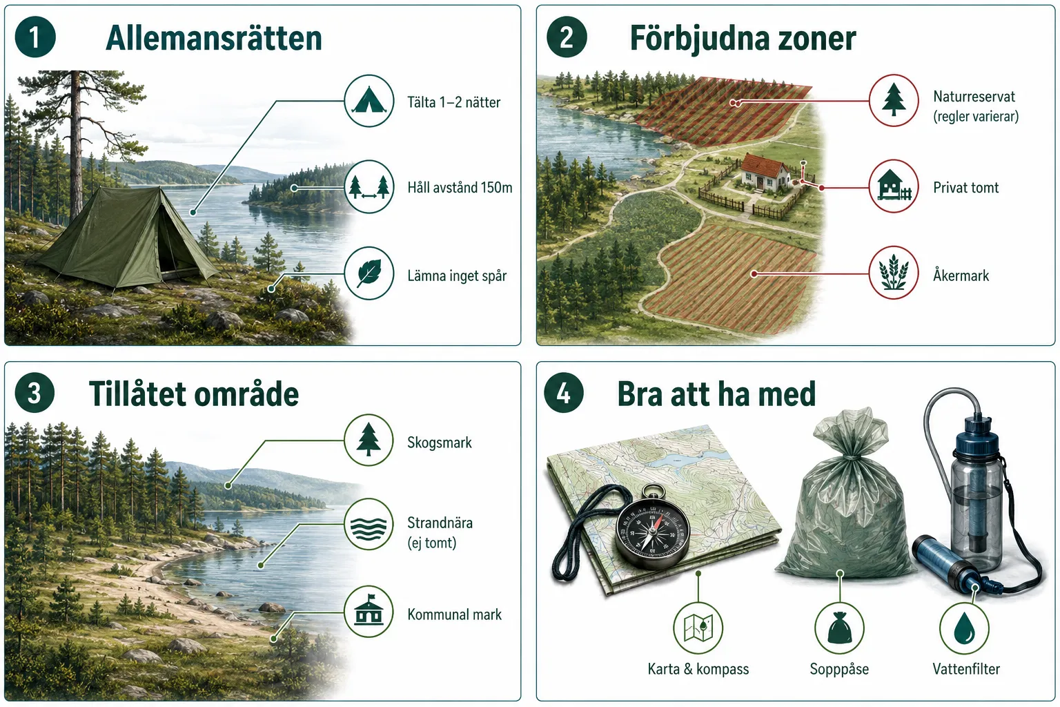 Allemansrätten: vad får du faktiskt göra när du campar
