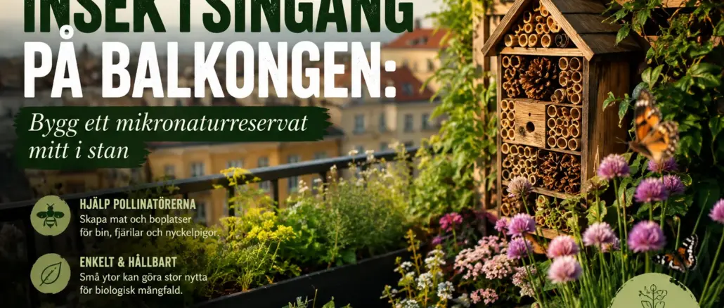 Insektsingång på balkongen: Bygg ett mikronaturreservat mitt i stan