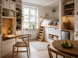 Mikroliv på 18 kvadrat: Smart förvaring och funktioner för compact living