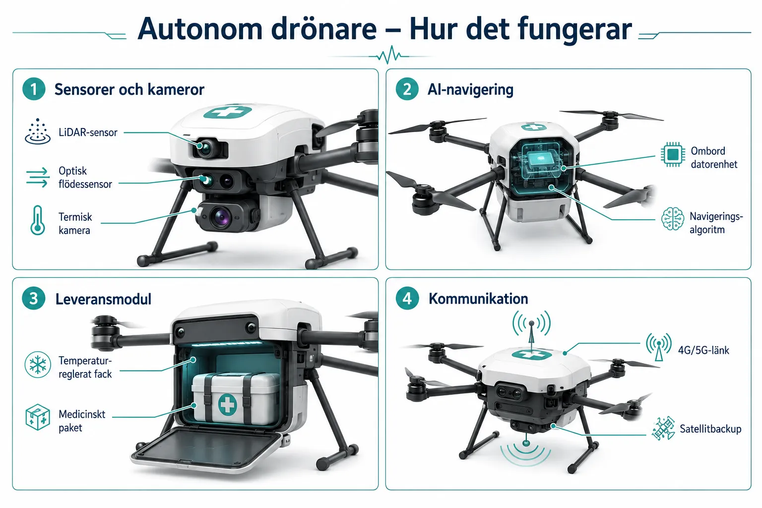 Autonoma drönare för akutleveranser i glesbygd: Utmaningar och möjligheter 1 Vad är autonoma drönare och hur fungerar de för akutleveranser