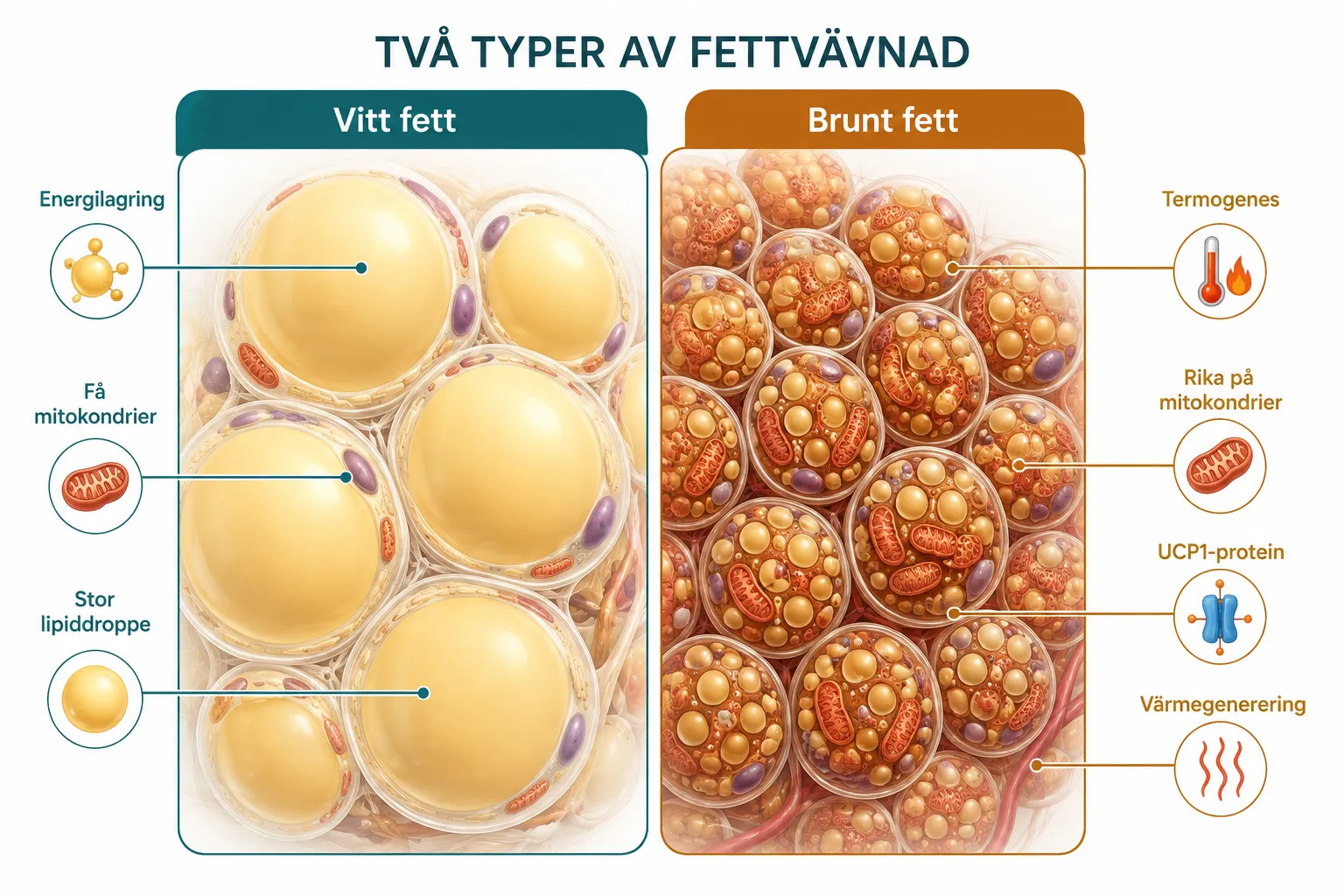 Köldexponering och brunt fett: Vetenskapen bakom kalla bad 1 Vad är brunt fett och hur skiljer det sig från vitt fett?