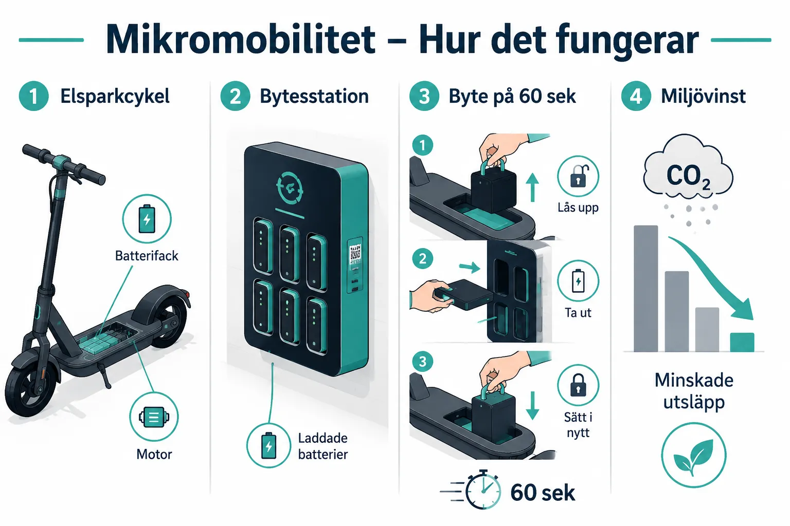 Mikromobilitet och batteribytesstationer: Effektivisering av elsparkcyklar 1 Vad är mikromobilitet och hur fungerar det?