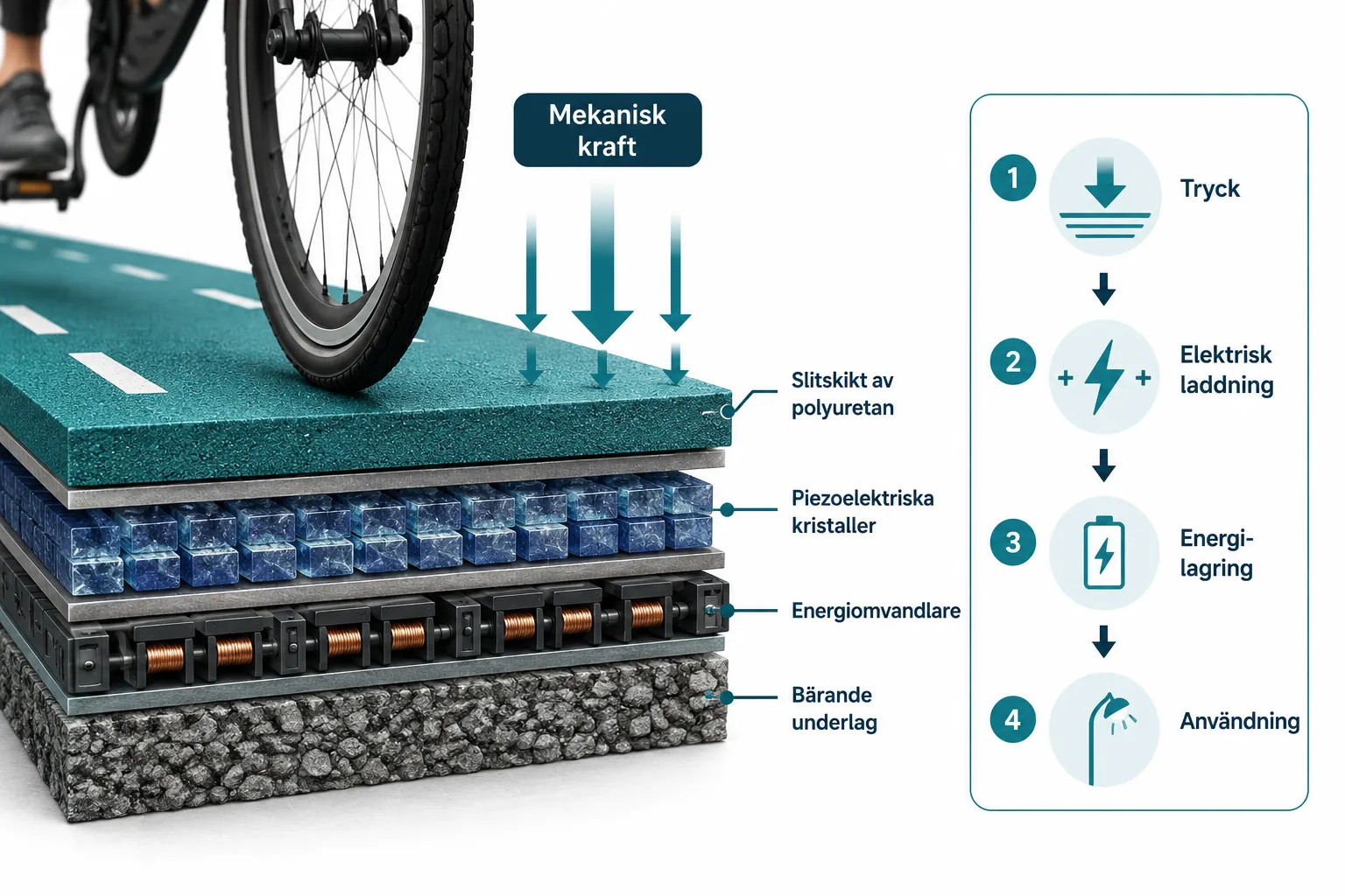 Smarta cykelvägar med piezoelektrisk energiutvinning: Framtidens infrastrukturexperiment 1 Vad är piezoelektrisk energiutvinning och hur fungerar det?