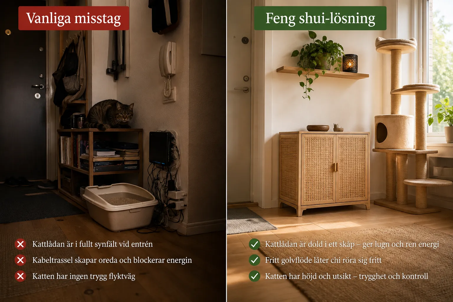 Feng shui för katter: Så skapar du ett kattvänligt och stilrent hem 2 Vanliga misstag med feng shui och katter