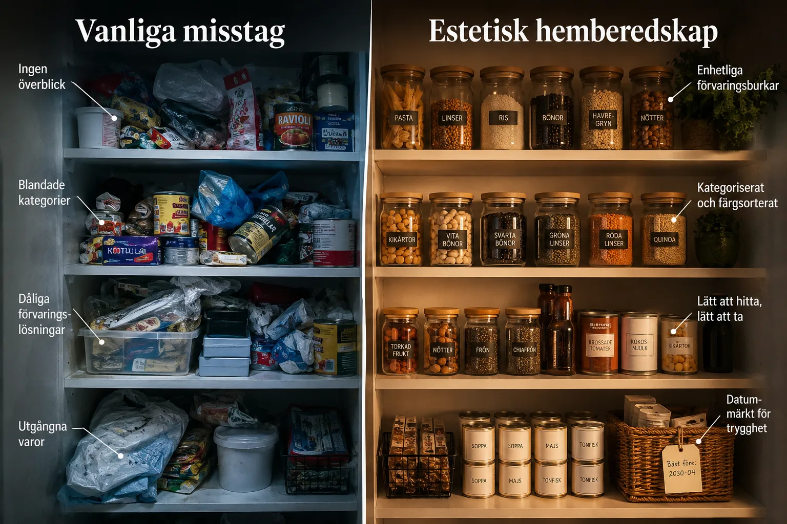 Vanliga misstag när du bygger ett hemkrislager