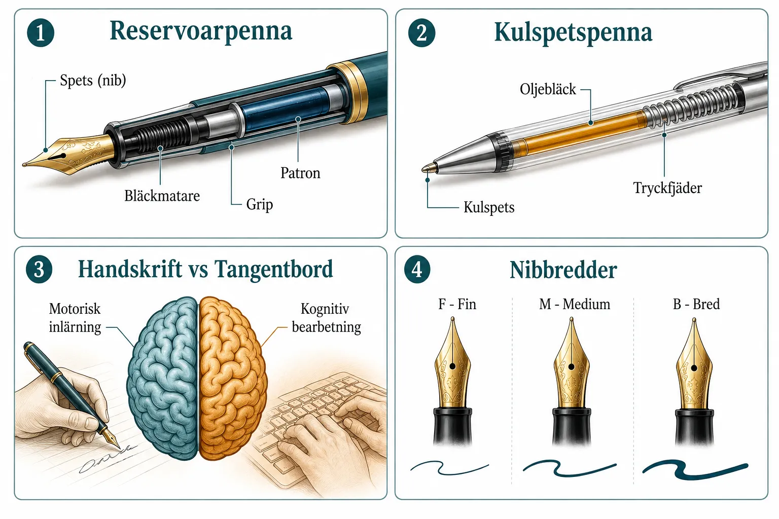 Konsten att skriva för hand: Varför reservoarpennor gör comeback i digitala tider 1 Varför gör reservoarpennor comeback just nu